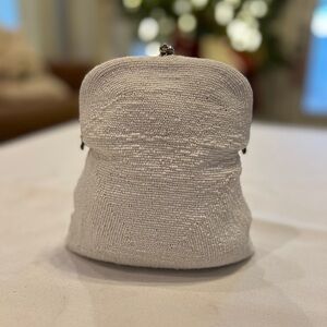 Vintage Josef White Beaded Evening Clutch | Belgium | Bridal Cocktail Bag